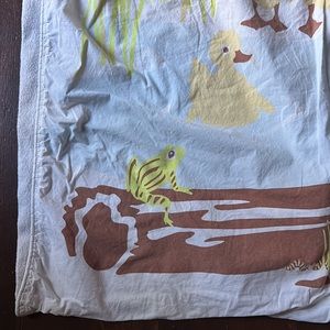 ✨ Amenity Baby Blanket Crib Floor Playdate ✨ Vintage Style Ducks Sun Bird Pond ✨